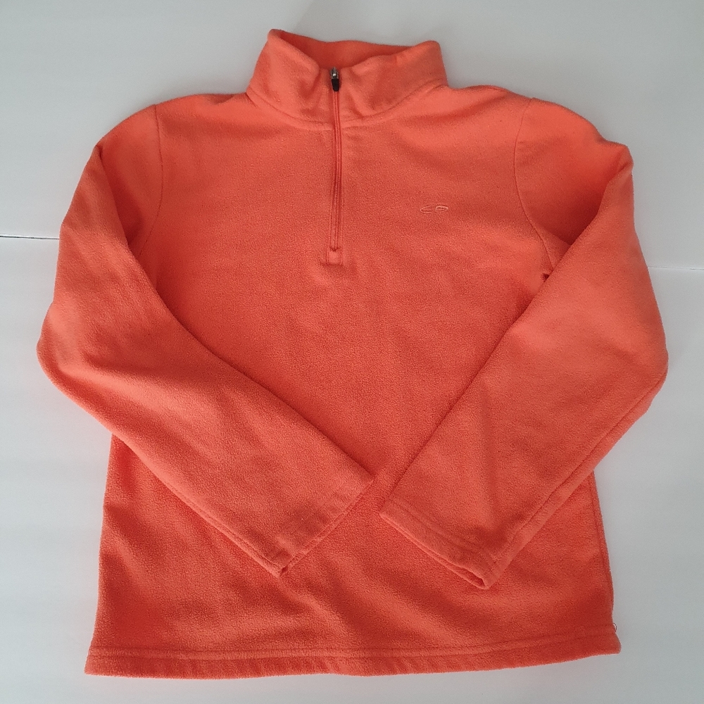 Champion Active Girl's Orange Quarter Zip Sz Med
